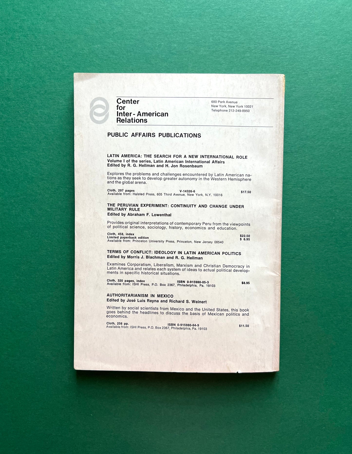 Review 77 (Review No. 20, Spring 1977)