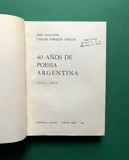 40 años de poesía argentina
