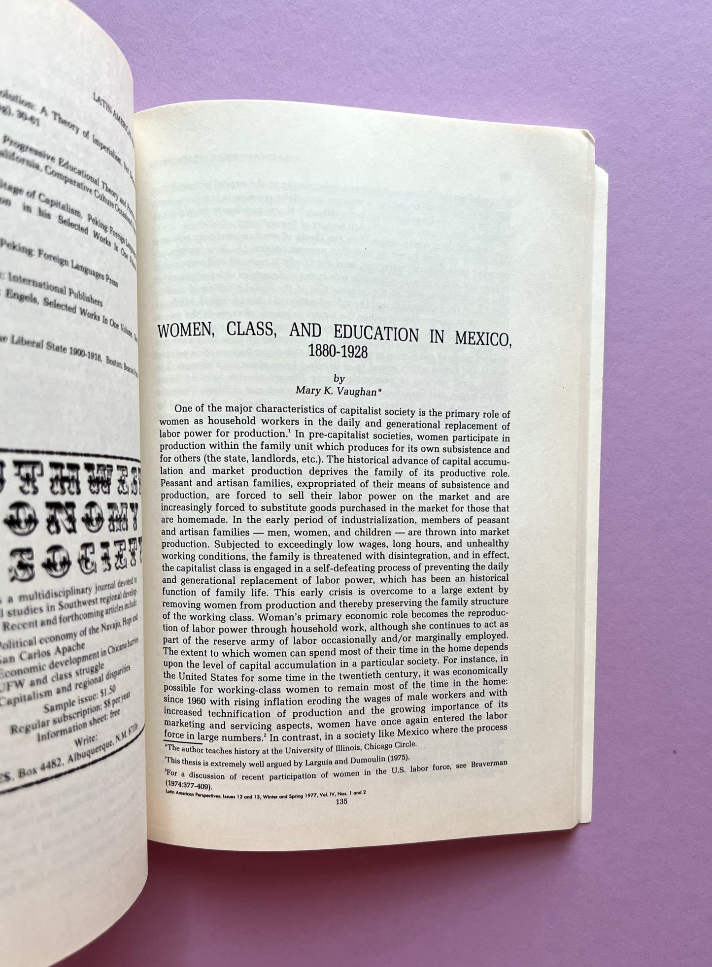 Latin American Perspectives: Women and Class Struggle / Winter and Spring 1977